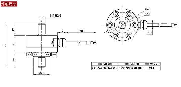 SBT650系列微型測力傳感器